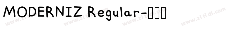 MODERNIZ Regular字体转换